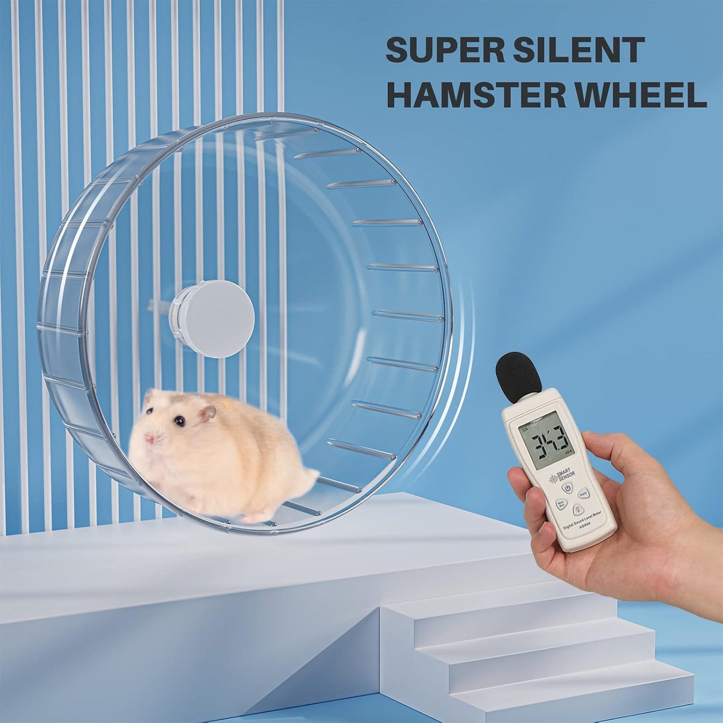 BUCATSTATE Hamster Wheel Silent, 5.5in Exercise Running Whees Quiet Spinner Mouse Wheels for Gerbil Dwarf Syrian Hamster Rat Mice