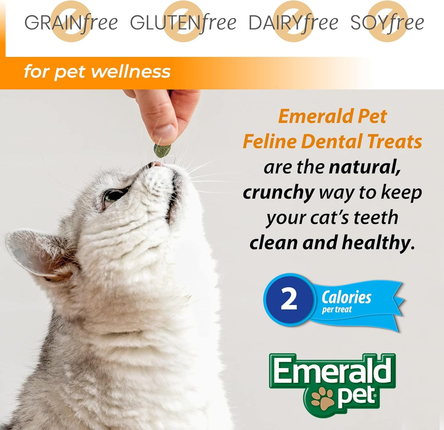 Feline Dental Treats — Tasty and Crunchy Cat Dental Treats Grain Free — Natural Dental Treats to Clean Cat Teeth, Freshen Cat Breath, and Reduce Plaque and Tartar Buildup — Catnip Treats, 11 oz
