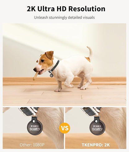 2K Pet Camera Treat Dispenser, 360°View Dog Camera with Phone App, 5G&2.4G WiFi 2-Way Talk Pet Cam Indoor for Cats Remote Treat Tossing, Motion Alerts, Auto Tracking