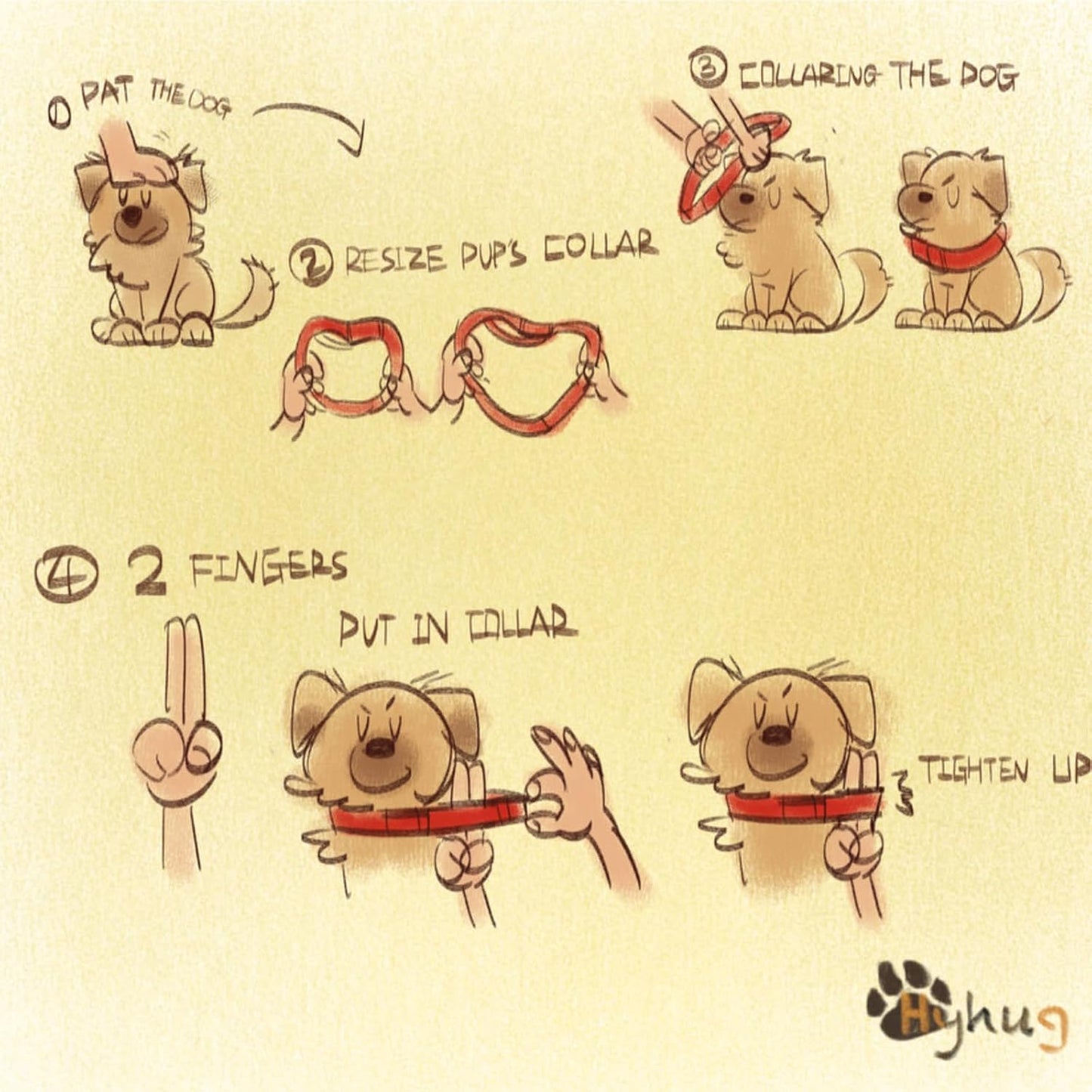 Hyhug Pets Premium Upgraded Heavy Duty Nylon Anti-Escape Martingale Collar for Boy and Girl Dogs Comfy and Safe - Professional Training, Daily Use Walking. (Army Yellow, Medium)