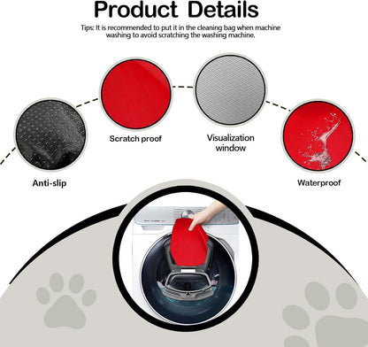 Red, Large Cat & Dog Waterproof Tent House - Washable Indoor/Outdoor Bed, Cave Nest for Small Pets