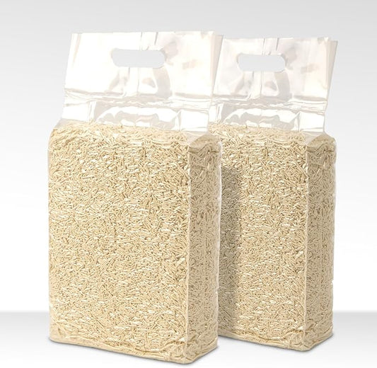 Tofu Cat Litter 11.2LB(5.6LB*2) Fast Clumping, Dust-Free,100% Natrual Raw Materials,Flushable,Ultra Absorbent and Fast Drying,Solubility in Water,Really Dust-Free,Less Scattering