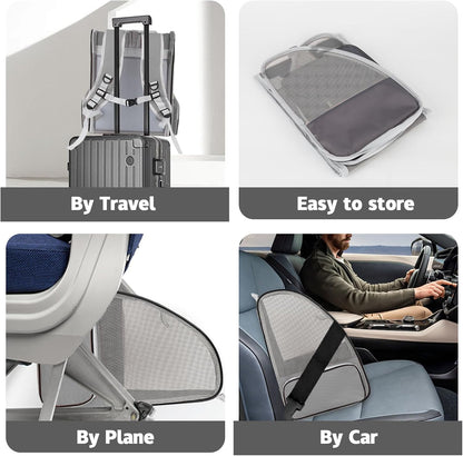 Cat Backpack Carrier,Pet Carrier Airline Approved for Small Dog Cat Puppy Kitten Bunny,Ventilated Mesh Design Animal Backpack for Hiking Camping Travel Bag (Light Grey)