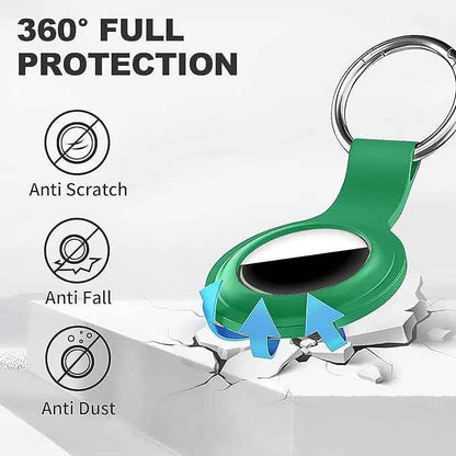 Case for AirTag 2nd Gen (2026) & 1st Gen, Silicone Holder Keychain Key Ring, Protective Cover for Apple for Air Tags, GPS Finder Accessories for Bags, Pets, Kids, Luggage, Grass Green
