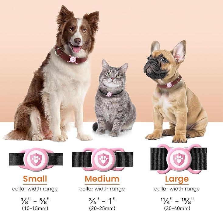 Waterproof AirTag Dog Collar Holder for Apple AirTag QR Code