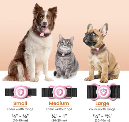 Waterproof AirTag Dog Collar Holder for Apple AirTag QR Code