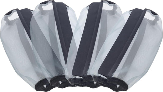 Horse Fly Boots Set of 4, Ultra Lightweight Breathable Mesh Leg Wraps, Non-Slip Fit, Reduce Stomping, Universal Size, Ideal for Summer Grey