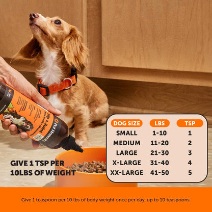 Dog Joint Supplement with Salmon Oil for Dogs - Ease Stiffness, Reduce Discomfort & Support Joint Mobility Liquid Supplement, Dog Food Topper Bone Broth with Glucosamine for Dogs (12 oz)