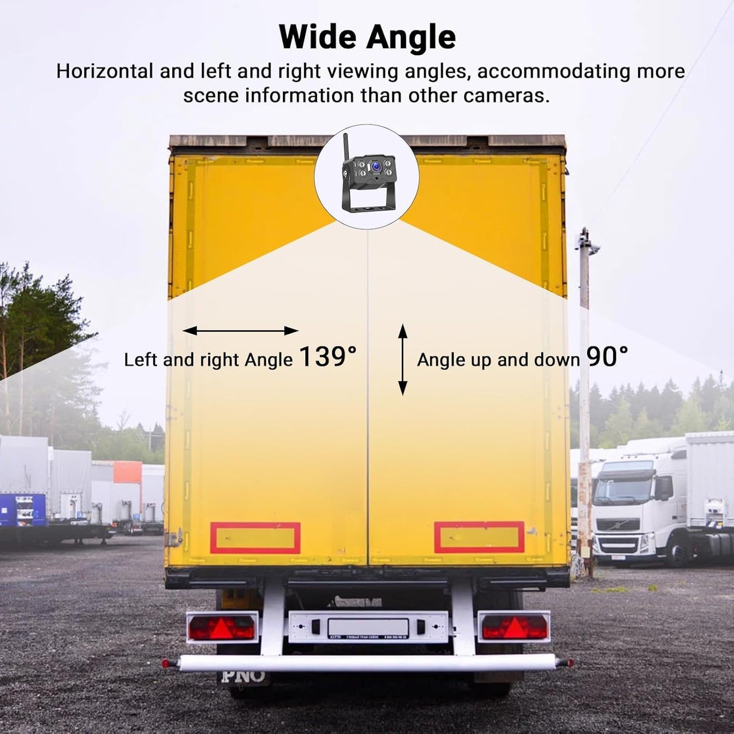 Hikity Wireless Backup Camera Trucks -7 Inch HD 1080P Rear View Camera Monitor Kit, IP68 Waterproof, 320ft Stable Signal, Wide Angle, Night Version, Plug and Play Monitor System for Car, RVs, SUVs