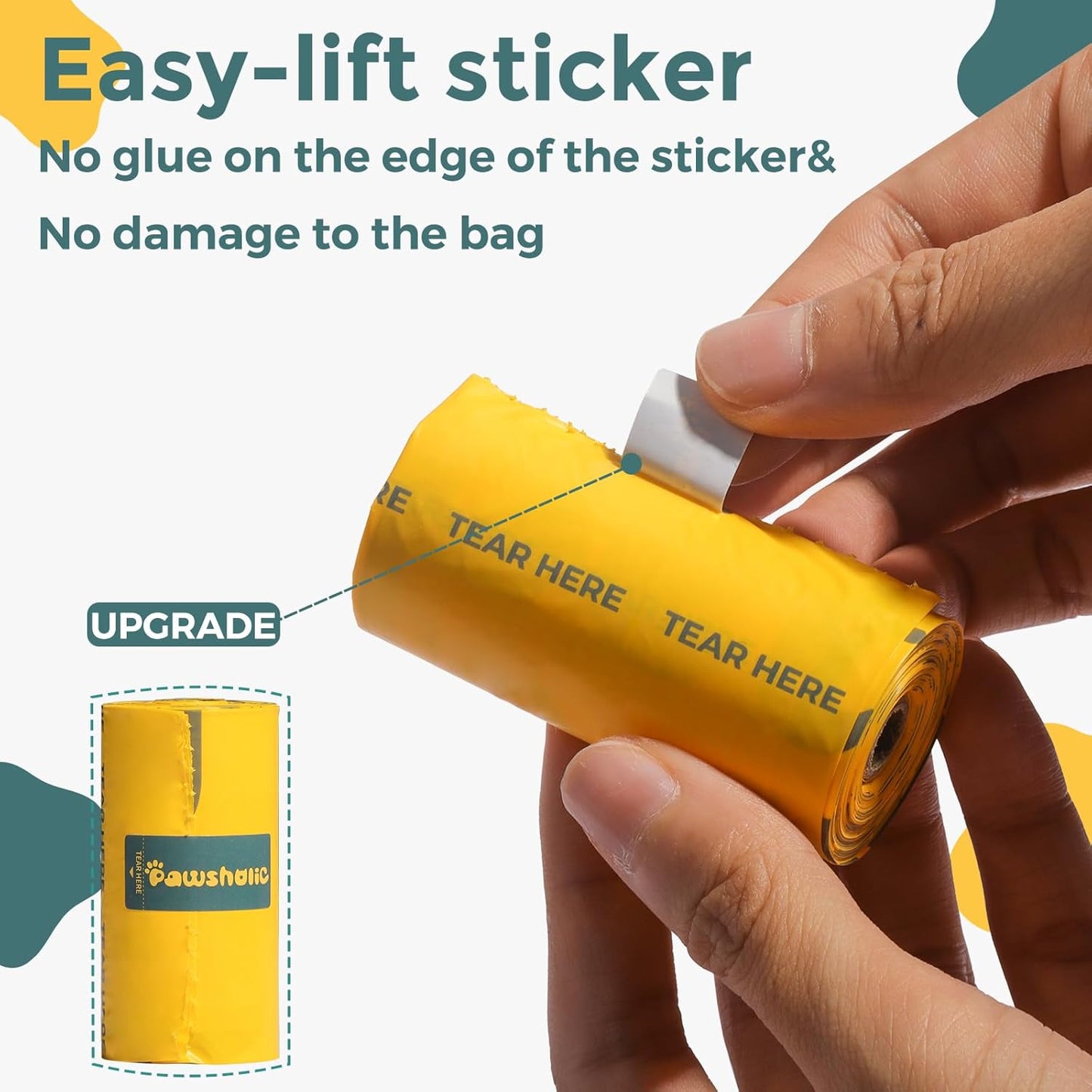 Dog Poop Bags Rolls Biodegradable 100% Leak Proof Thickened Waste Bags - 600 Count 40 Rolls - Cornstarch Based Doggie Poop Bag for Small and Big Dogs（Lavender）