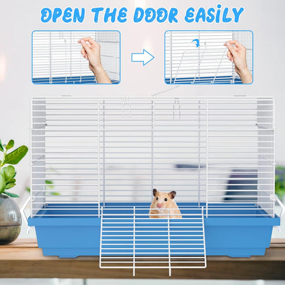 Hamster cage for Hamsters, Gerbils, mice, Rats, Small Guinea Pigs and Other Small Animals.