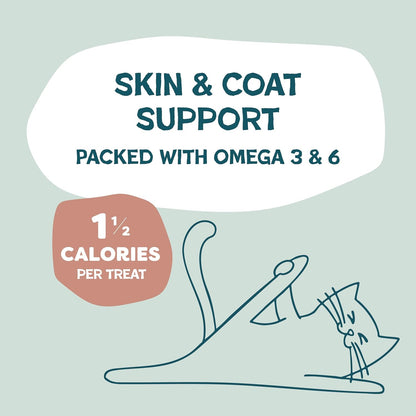 Shameless Pets Crunchy Cat Treats - Kitty Treats with Natural Salmon, Healthy Yam Good Flavors - 3-Pk