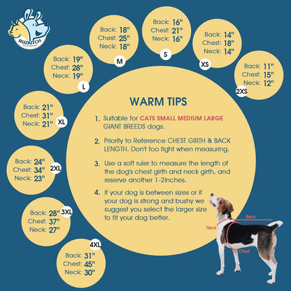 ROZKITCH Dog Pajama with Leg Warmers, Pet Windproof Warm Cold Weather Jacket Vest Cozy Jumpsuit Apparel Outfit Clothes for Large Giant Dog Walking Hiking Sleep Blue 4XL