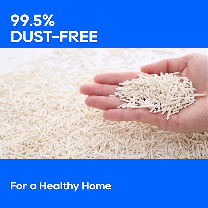HoneyCare Tofu Cat Litter I 100% Plant-Based Pellets I Sustainable & Biodegradable I Low-Dust Quick Clumping Superior Odor Control, 6-lbs