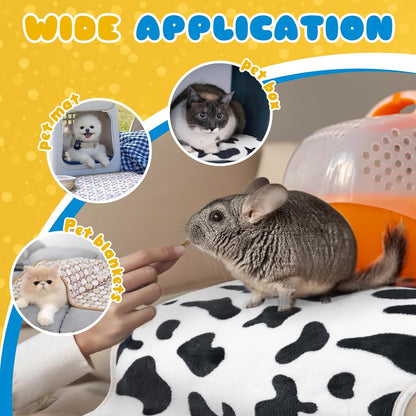 6 Pcs Guinea Pig Bedding Cage Liners Small Animal Flannel Blankets Sleep Mat Absorbent Reusable Pet Pee Bedding Pad Cover for Hamster Ferret Chinchilla Rabbit Hedgehog (16 x 24 Inch, Multi)