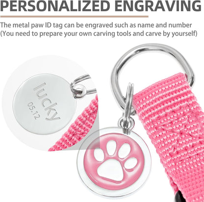 PUPTECK No Pull Dog Harness Soft Adjustable Basic Nylon Step in Puppy Vest Outdoor Walking with ID Tag X-Small