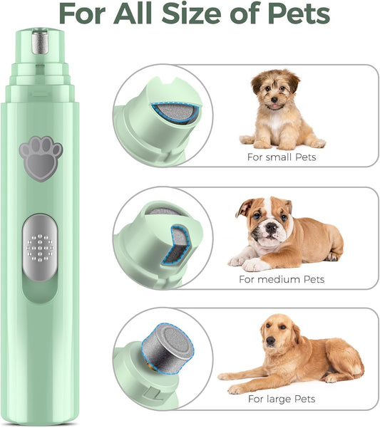 VIWIK Dog Nail Grinder, 2-Speed Rechargeable Dog Nail Trimmers for Large Medium & Small Dogs, Upgrade Professional Electric Pet Paws Grooming, Quiet Puppy Grooming Tool, for Dogs Cats