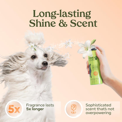 Paw Fume Dog Perfume Spray Long Lasting Scent for Grooming, Show Dog, 2-Pack – Keep Your Pup Fresh All Day – Hypoallergenic, Alcohol-Free, Detangling Formula – Moisturizing Pet Cologne Spray for Dogs