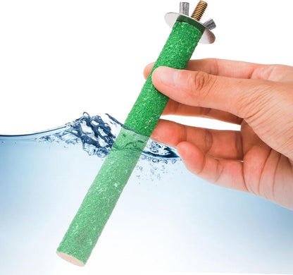 8 Pcs Bird Perch Stand Toy, Colorful Wood Parrot Perch Stand Platform Paw Grinding Stick, Bird Cage Accessories for Budgies,Parakeet,Cockatiel, Lorikeet, Conure