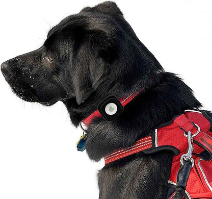 Air Tag Dog Collar Holder (2 Apricot) for Apple Air Tag Pet Collar Secure & Comfortable for Apple Tag, Durable Tracker Holder Case for X-Small Dog Collars