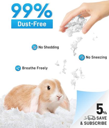 BUCATSTATE Hamster Bedding 70L, 99% Dust-Free Guinea Pig Bedding Odor Control Paper Bedding, Cozy Small Animal Bedding for Rabbit Rat Syrian Dwarf Hamsters Gerbils (White)
