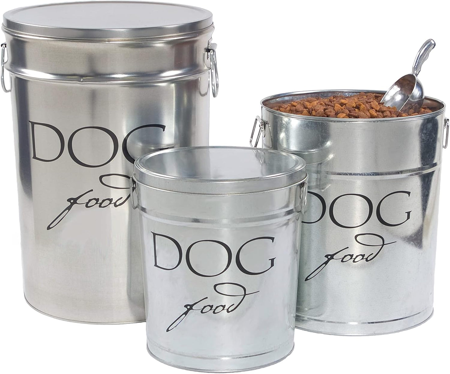 Harry Barker Pet Food Storage Collection, Classic Silver Food Storage - Medium