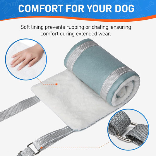 Dog Lift Harness for Extra Large Dogs, Adjustable Dog Sling for Back Legs, Hip Support Harness to Help Lift Dogs Rear for Canine Aid and Old K9 Cruciate Ligament Rehabilitation - Extra Large, Blue