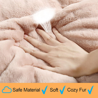 Dog Beds Crate Pad for Extra Large Dogs Ultra Soft Dog Crate Bed Washable & Anti-Slip Kennel Pad for Dogs Cozy Sleeping Mat,Pink 48inch