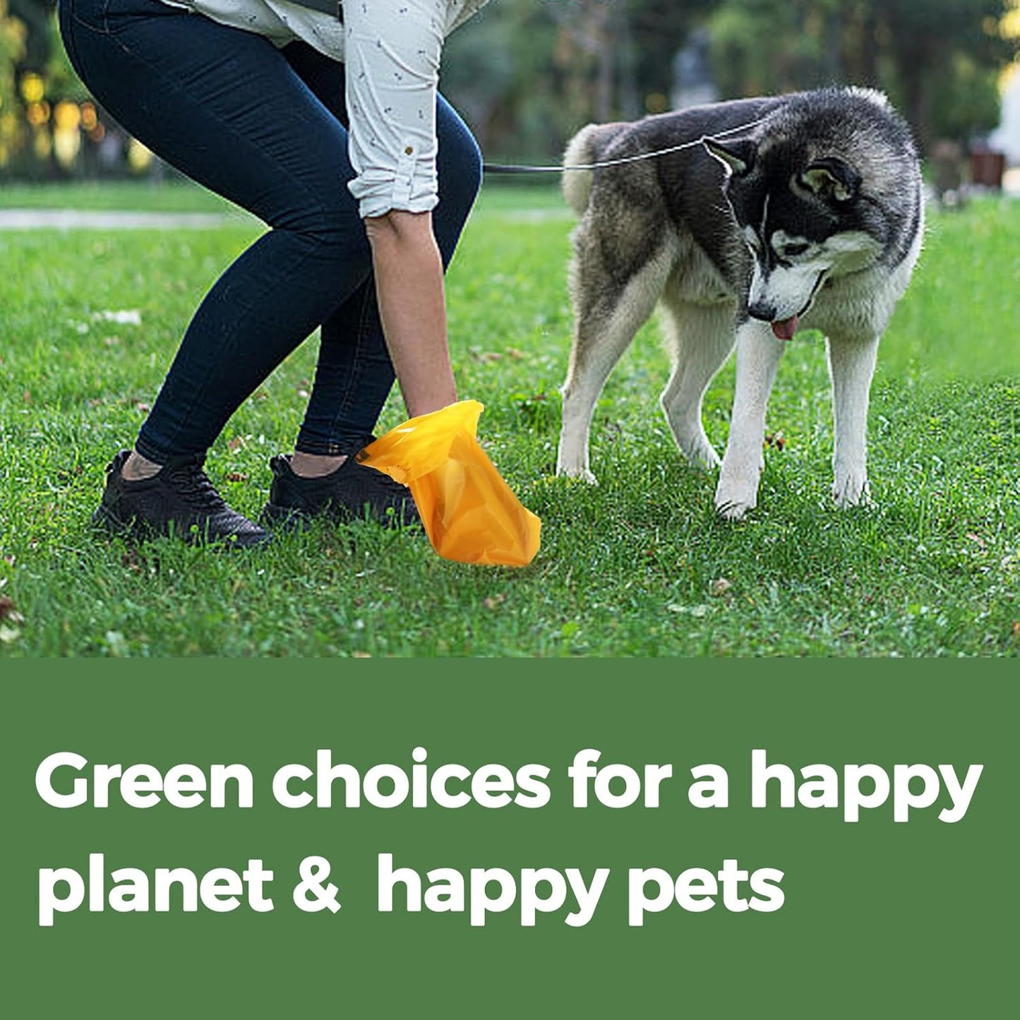 Dog Poop Bags Rolls Cornstarch Based Thickened&100% Leak Proof Dog Waste Bags -120 Count 8 Rolls - Doggie Poop Bag for puppy and Big Dogs(Lavender)