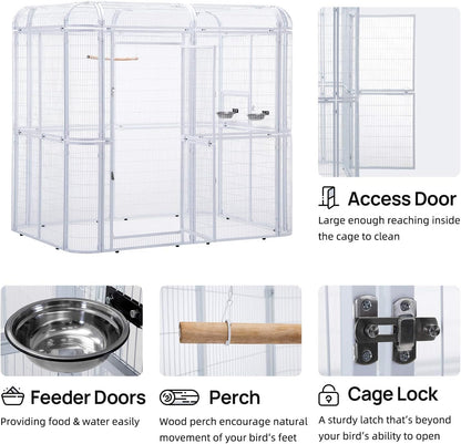 Parrot Cages for Large Birds Outdoor Extra Large Bird Cage with Bird Cage and Perch Suitable for Macaws Canaries Parrots Budgie Lovebirds