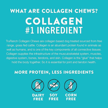 TRURANCH 5" BBQ Collagen Skewers - Collagen Dog Chews - Long Lasting Healthy Joint Support Dog Treat - Rawhide Alternative - Skin & Coat Health, 1 Bag, 15 Count