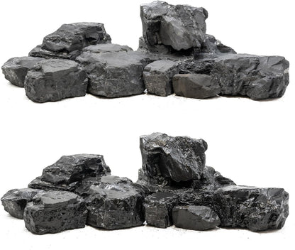 Unocho Aquarium Rock Stone Fish Tank Rocks 5LB Natural Rocks for Aquariums Landscaping Model Tank Decoration Aquarium Miniature and Fairy Garden-3-6inches 4PCS