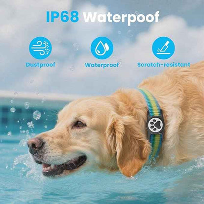 4 Pack Air tag Dog Collar Holder, Waterproof Silicone | Full Body Covered | Anti-Lost | Protective Tag Holder | for Pet Collar | Fits All Width Collars (Pink-White-Rosered-Blue)