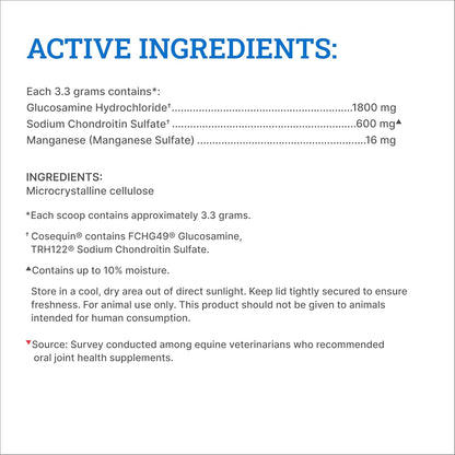 Nutramax Cosequin Original Joint Health Supplement for Horses - Powder with Glucosamine and Chondroitin, 700 Grams
