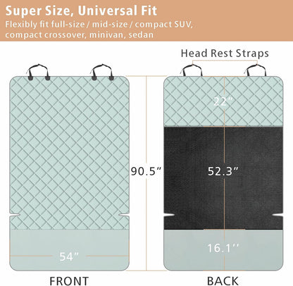 F-color SUV Cargo Liner for Dogs, Water Resistant Pet Cargo Cover Dog Seat Cover Mat for SUVs Sedans Vans with Bumper Flap Protector, Non-Slip, Large Size Universal Fit, Grey - Pawvie