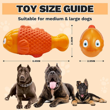WinTour Indestructible Dog Toys for Aggressive Chewers, Tough Chew Toys for Medium & Large Breeds, Squeaky and Durable Chewers for Large Dogs