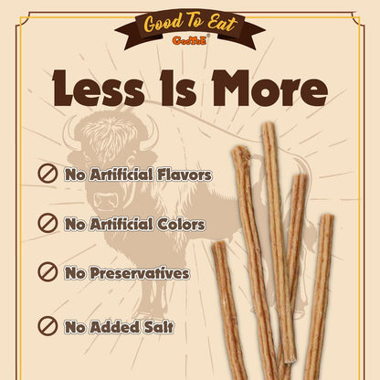 Gootoe Buffalo Dog Treats, Buffalo Bites Stick (Small) 8oz - Natural Low-Fat Chews for Training & Rewards, Limited Ingredient, Resealable Bag, Perfect for Small Dogs & Puppies