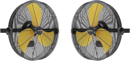 2PCS 14 Inch Wall Fan Pro Series - Waterproof Motor High Velocity Wall Mount Fans for Commercial, Residential, Warehouse, Covered Patio, Shop, Garage, Barn 3 Speed 3000 CFM UL Safety Listed