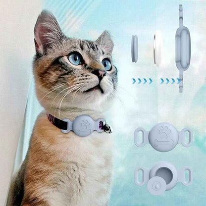 2 Pack Case for Airtag Dog Cat Collar Holder, Soft Silicone Anti-Lost Waterproof Protective Case Compatible with Apple Airtag, for Pet Dog Cat Collars Holder