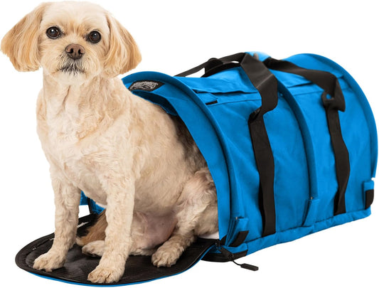 SturdiBag Pro 2.0 Pet Travel Carrier for Cats and Dogs | Soft Sided Pet Carrier Bag with Safety Clips and Seatbelt Straps for Car Travel | XL, Blue Jay - Pawvie
