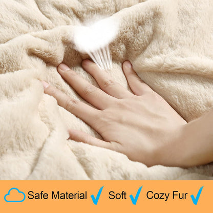 Dog Beds Crate Pad for Large Dogs Ultra Soft Dog Crate Bed Washable & Anti-Slip Kennel Pad for Dogs Cozy Sleeping Mat,Cream 42inch