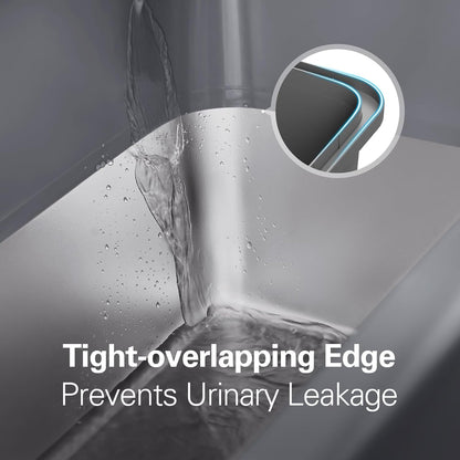 Zarler Stainless Steel Litter Box for Kittens, Small Cat Litter Boxes 17" L x 13" W x 11.8" H, Metal Kitty Litter Box with High Sides, Yellow (Non-Sticky, Easy to Clean, Anti-Urine Leakage)