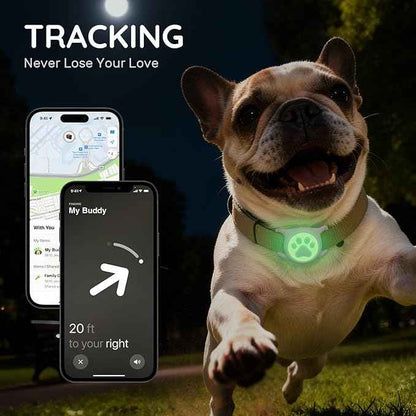 for Airtag Dog Collar Holder, Dog Airtag Holder Waterproof, Lightweight Silicone Air Tag Case for Pet Collars, Works with Multiple Tracker Tag Products(Luminous (black+rose+blue+pink) 4 Pack)