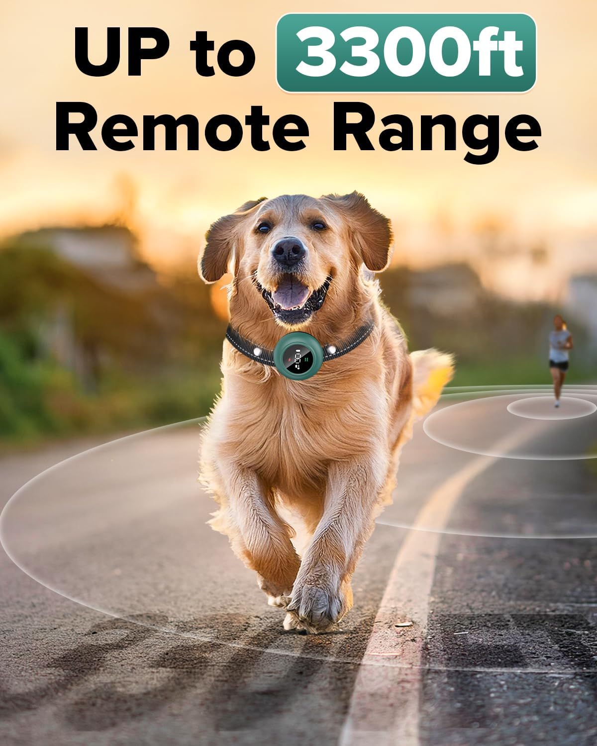 [New 2025] 2-in-1 Dog Shock Collar & Bark Collar – 3300FT Dog Training Collar with Remote, Automatic Anti-Barking, 5 Adjustable Sensitivity Levels, IP67 Waterproof E-Collar for Small Medium Large Dogs