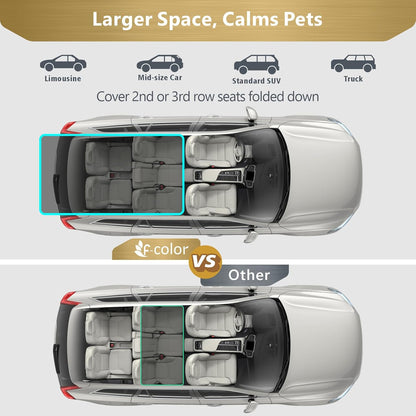 F-color SUV Cargo Liner for Dogs, Water Resistant Pet Cover Dog Seat Mat SUVs Sedans Vans with Bumper Flap Protector, Non-Slip, Large Size Universal Fit, Black - Pawvie