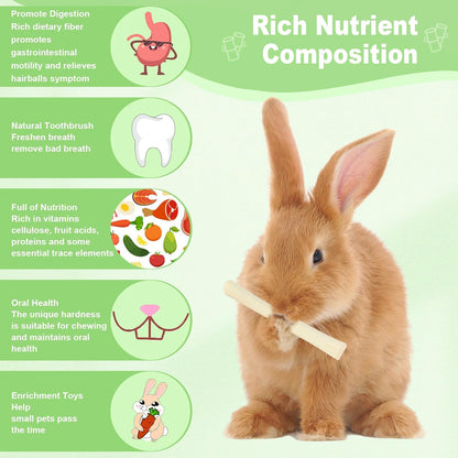 2.7lb Sweet Bamboo Sticks for Rabbits Chew Sticks Toys Guinea Pig Hamster Chinchilla Molar Treats Snacks, Natural Teeth Grinding Toys