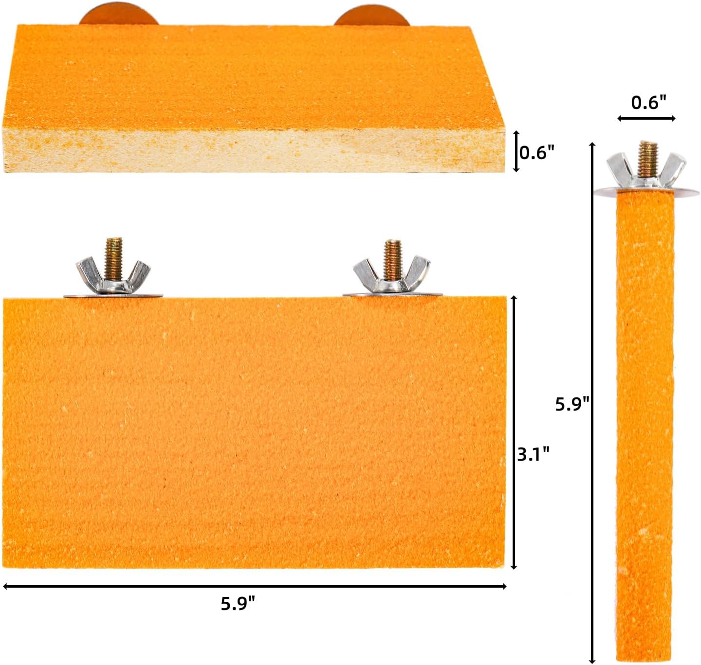 8 Pcs Bird Perch Stand Toy, Colorful Wood Parrot Perch Stand Platform Paw Grinding Stick, Bird Cage Accessories for Budgies,Parakeet,Cockatiel, Lorikeet, Conure