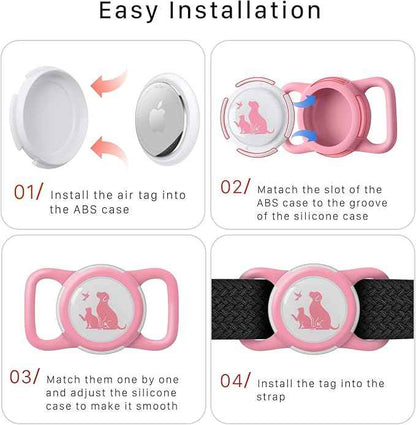 Compatible with Holder Airtag for Dog Collar with Apple Case Waterproof