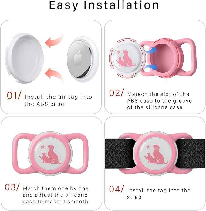 Compatible with Holder Airtag for Dog Collar with Apple Case Waterproof