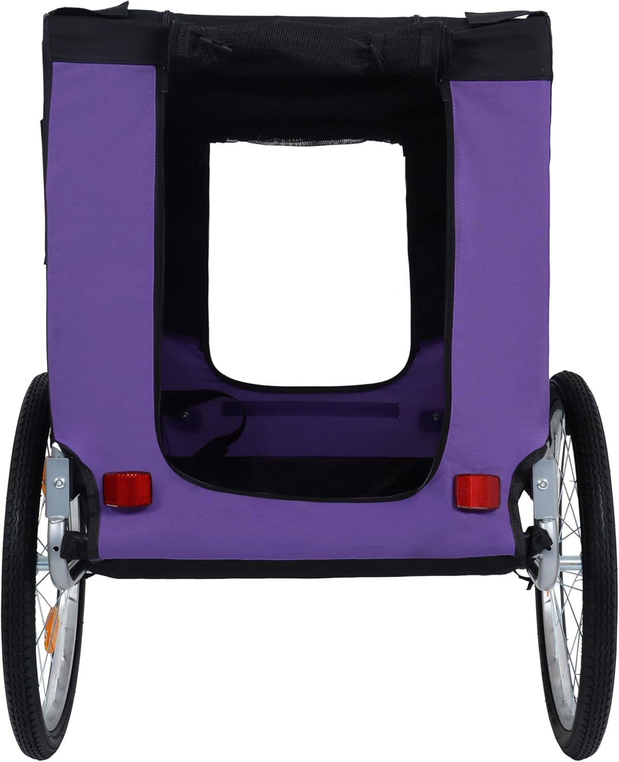 Blue-Grey Large Folding Bike Trailer for Dogs – Heavy-Duty Steel Frame, 66LB Capacity Pet Carrier for All-Terrain Cycling, Jogging & Camping Adventures! - Pawvie